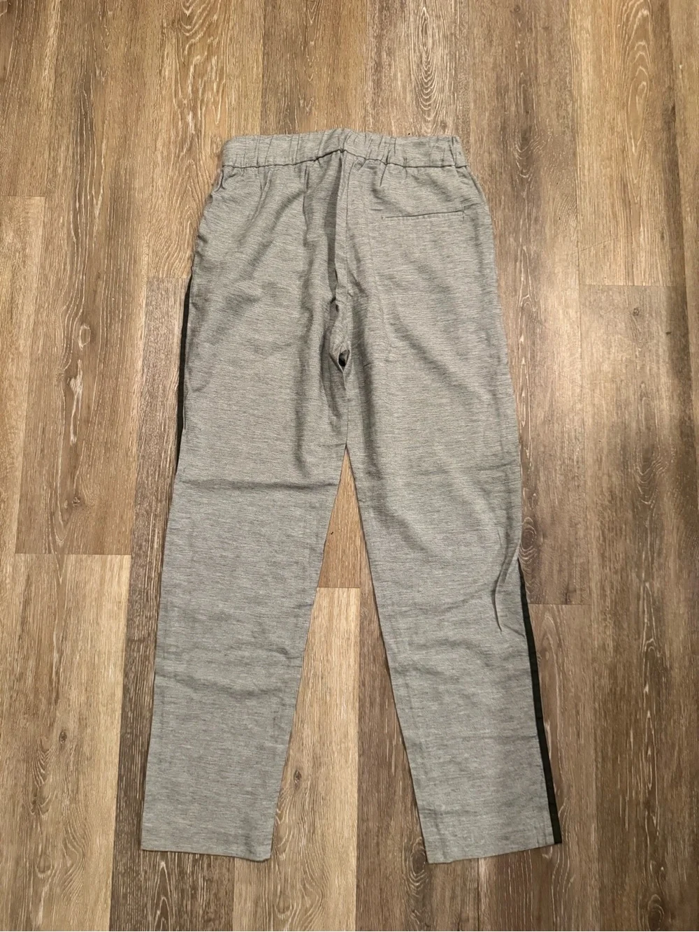 Zara trafuluc linen gray with green stripe trouser